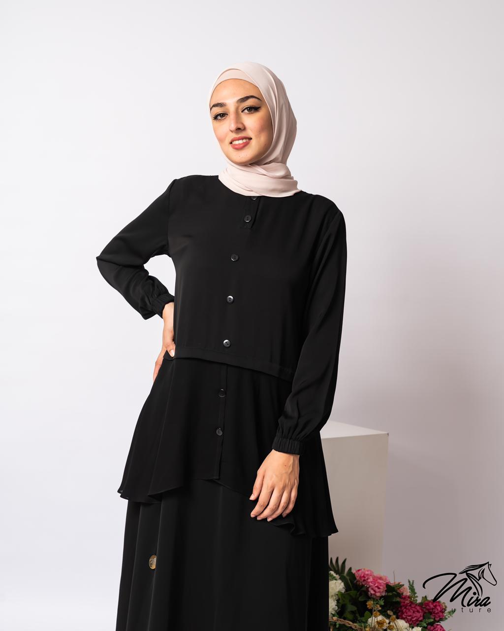 Abaya modesty in two fabric Special model – Mira Couture